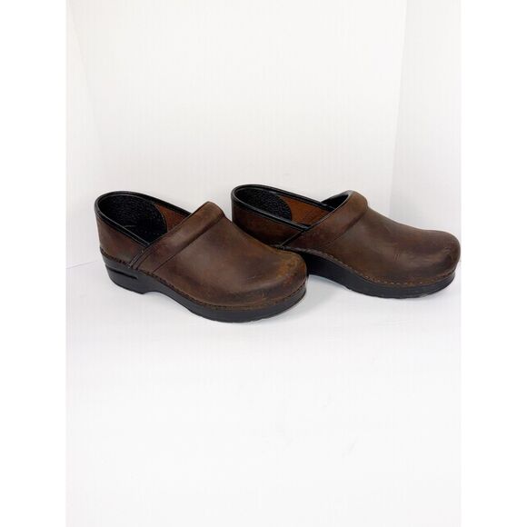 Dansko Professional Leather Clog Antique Brown Mule Comfort Women 39/8.5-9 Wide - Picture 2 of 14